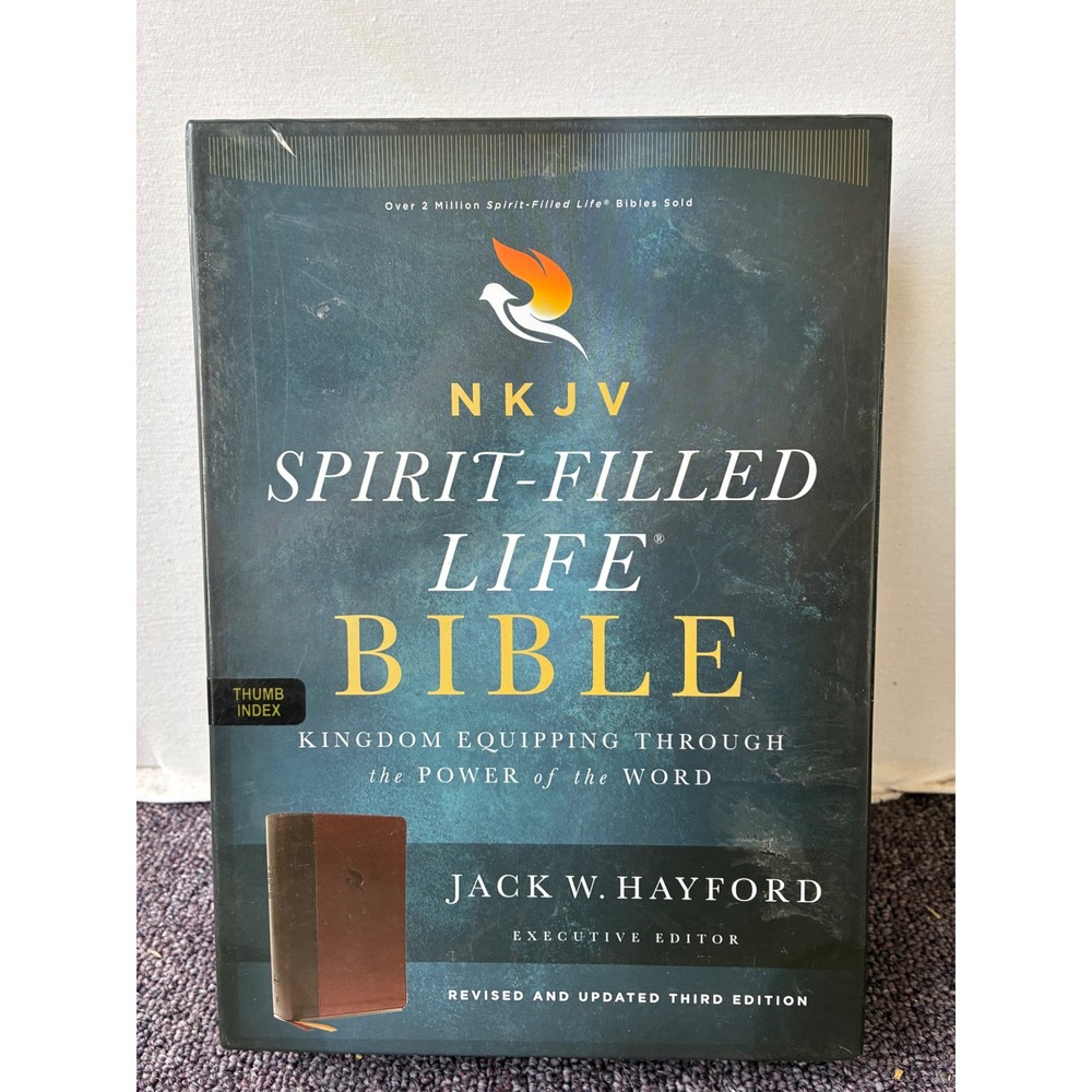 NKJV Spirit-Filled Life Bible Jack Hayford 3rd Ed Leathersoft Burgundy Indexed